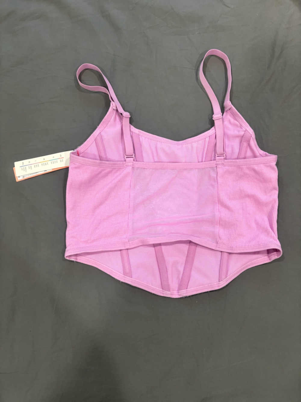 Colsie Pink Ribbed Bandeau Tank Top - Picture 2 of 2